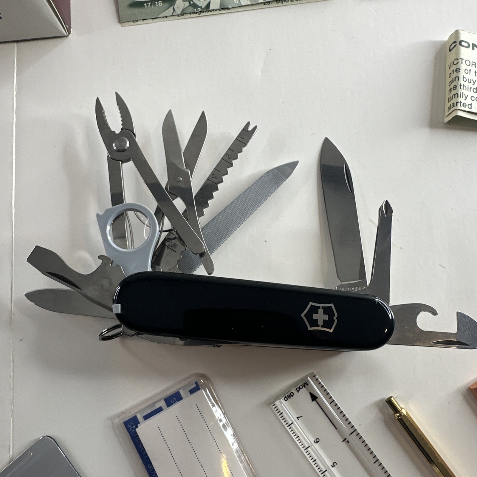 Vintage Victorinox Black Survival Kit – Swiss Champ – SOS Set – New Old Stock