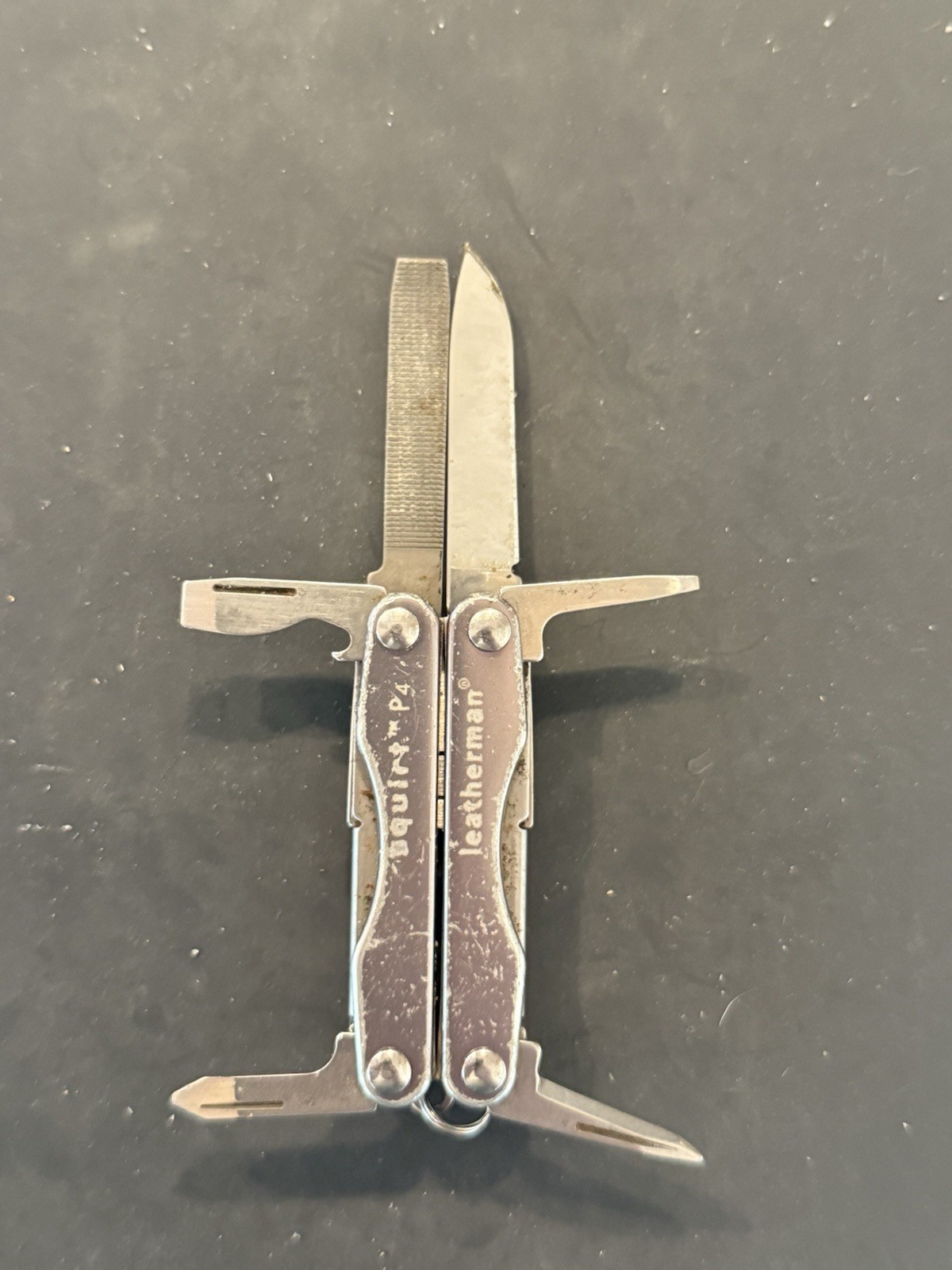 Leatherman Squirt P4 Gray Multitool Key Ring Discontinued Used