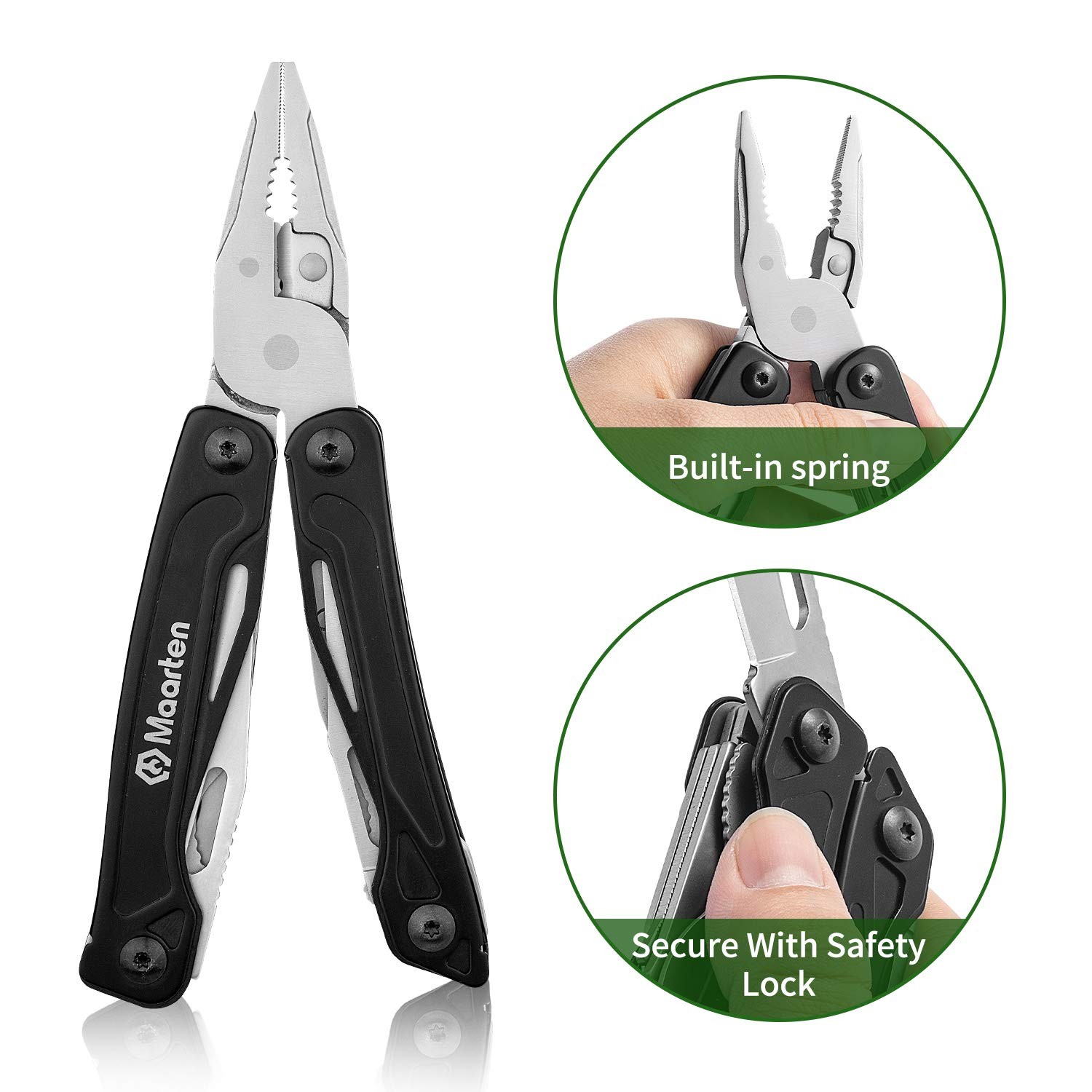 Multitool Pliers, 13 in 1 Stainless Steel Pocket Multi Tool Pliers with Pocke…