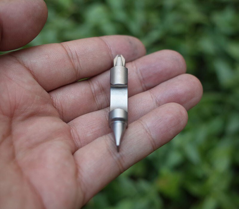 EDC Portable Titanium Multi Tools Bottle Opener Bolt Driver Screwdriver Keychain