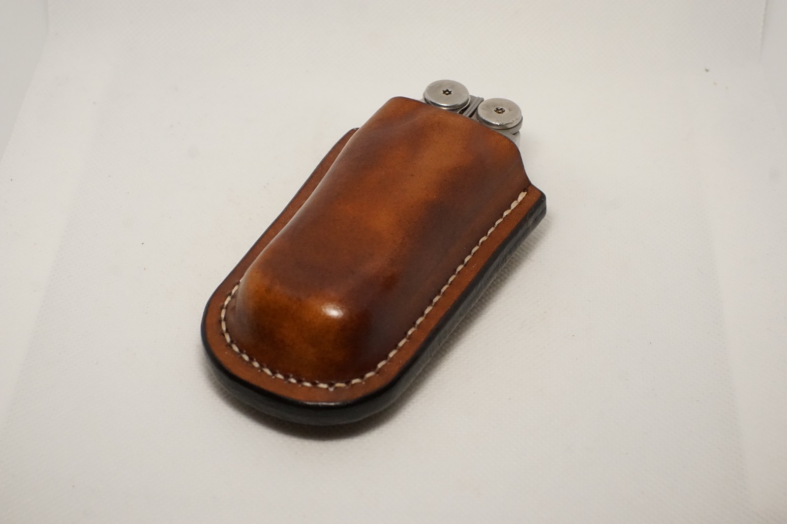 Leatherman wave plus leather sheath handmade dark brown color. Sheath only.