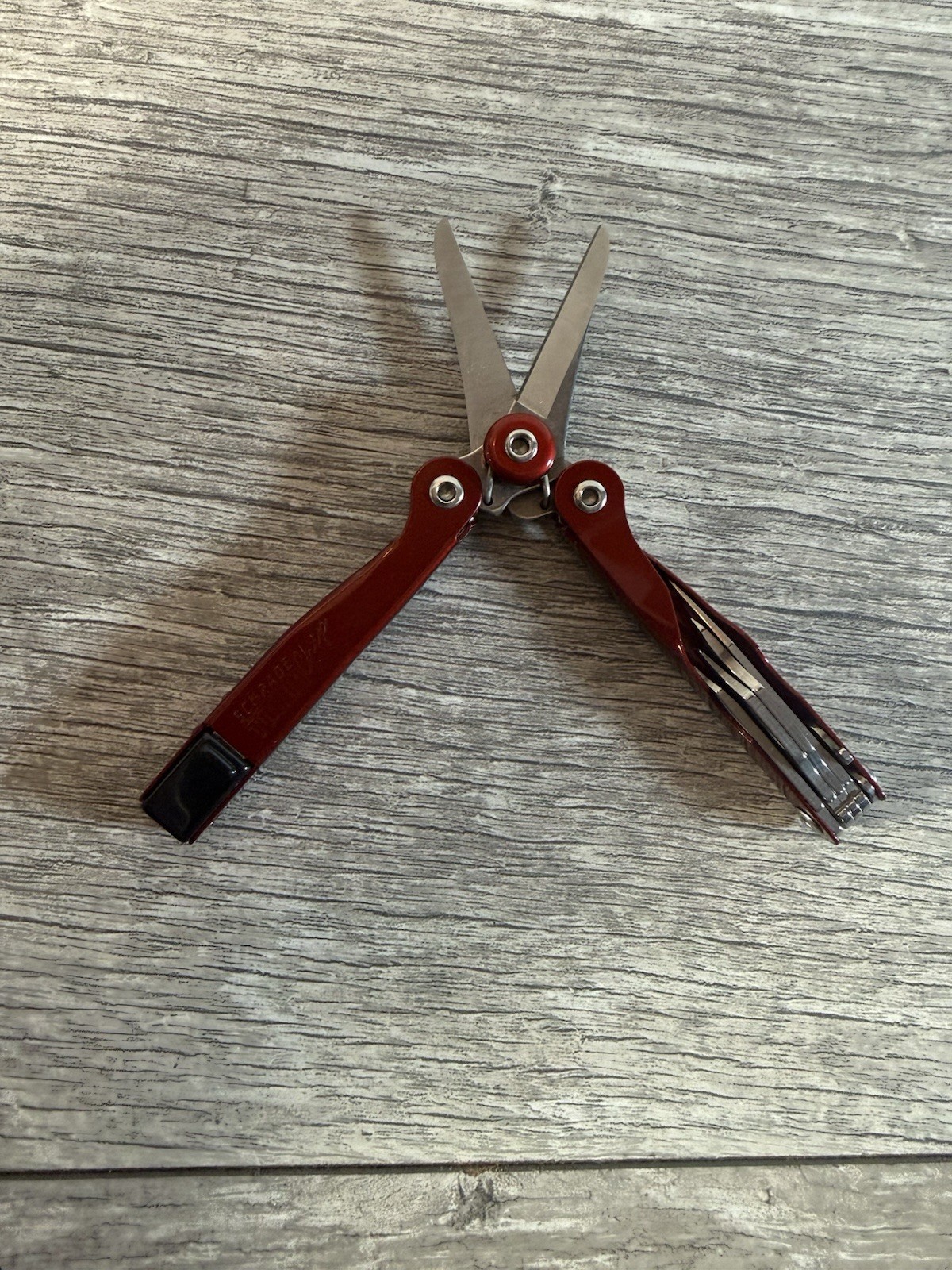 Schrade Tough Chip Red Compact Multi-Tool With Nylon Sheath USA