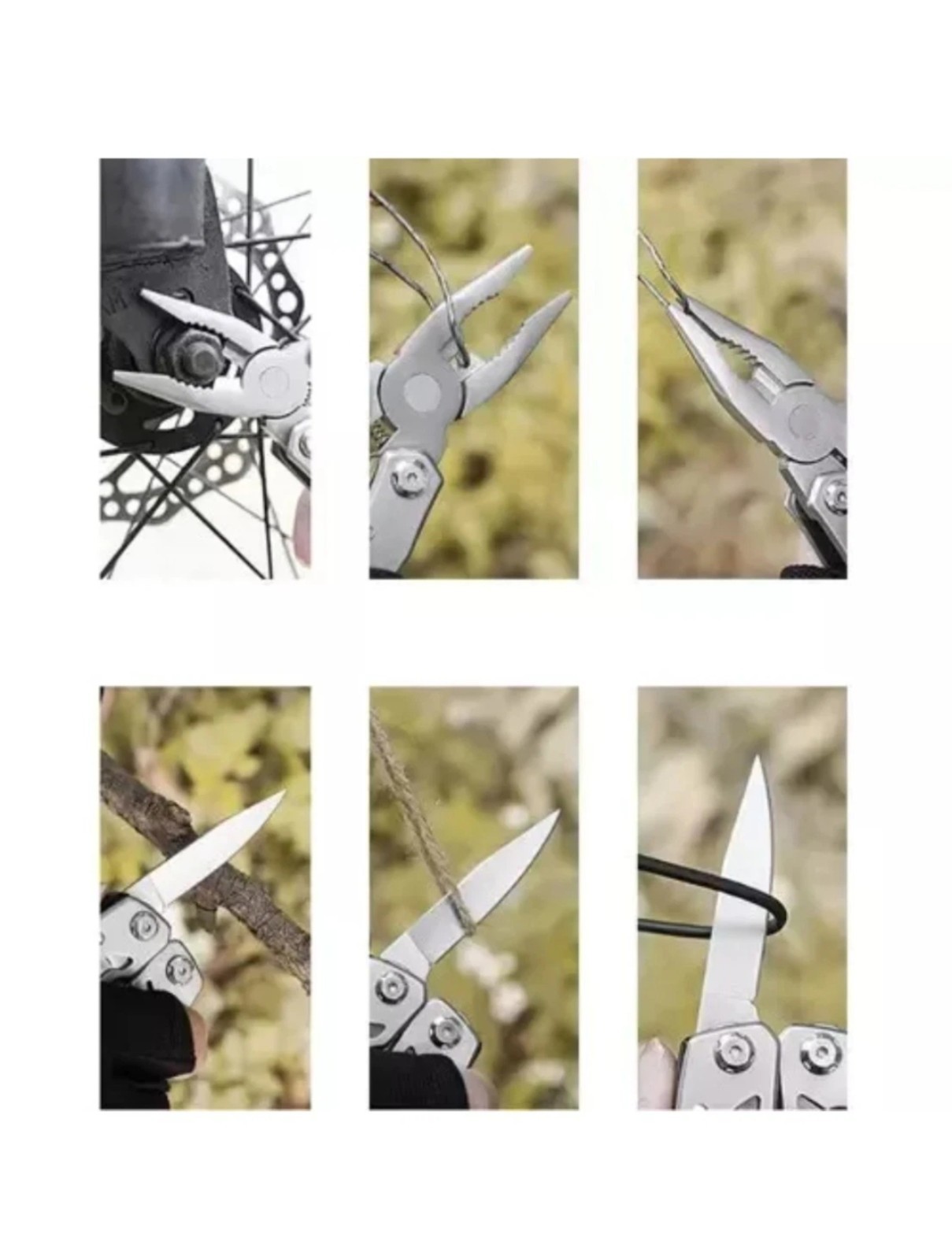 Multi Tool 13 in 1 Mini Keychain Outdoor Knife Pliers Camping L-size