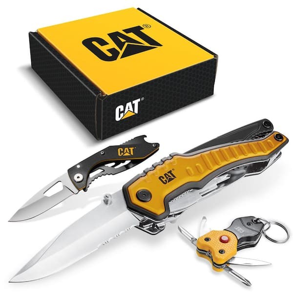 3-Piece 9-in-1 Multi-Tool, Knife, and Multi-Tool Key Chain Gift Box Set
