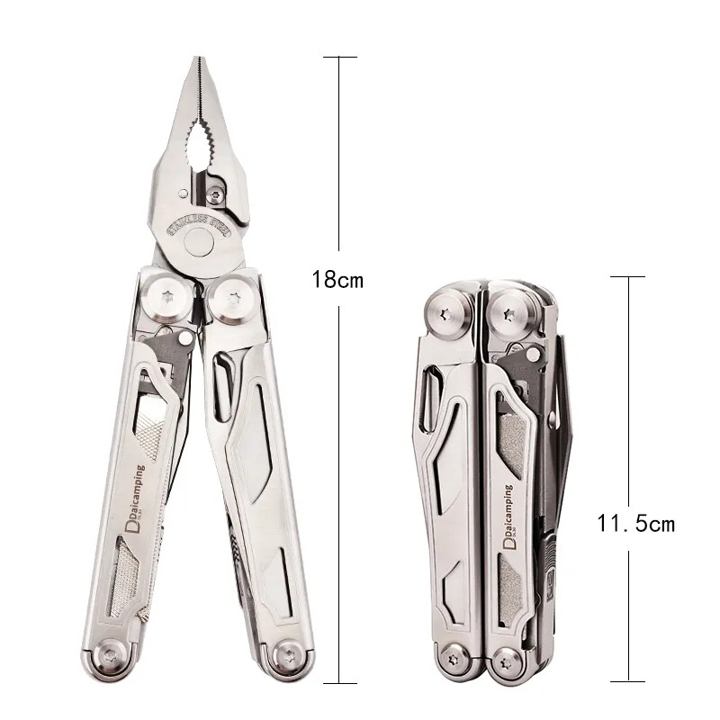 Daicamping DL30 Multi Tool Folding Pocket Knife Sheath Scissors Screw Pliers Can