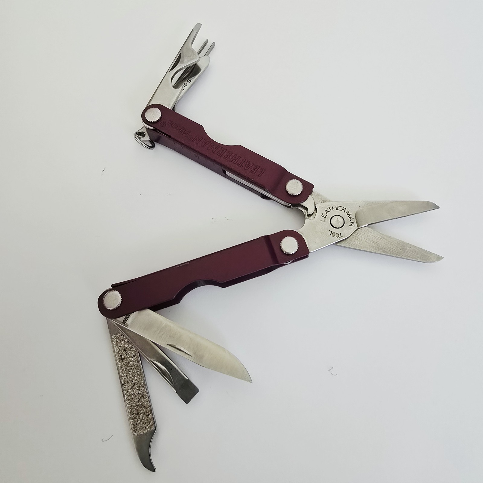 Leatherman Micra Multi-Tool Knife Scissors Key Ring Cherry Red