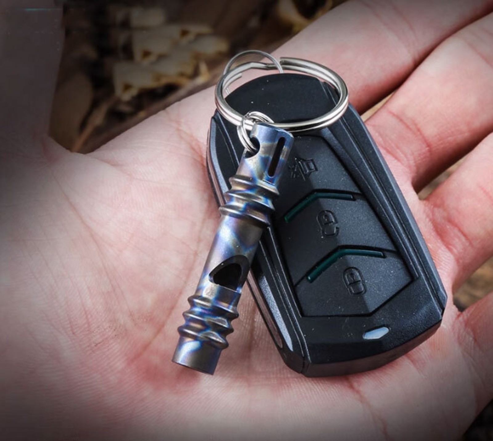 Titanium TC4 Safe Whistle SOS High Frequency Training EDC Outdoor Survival Tool