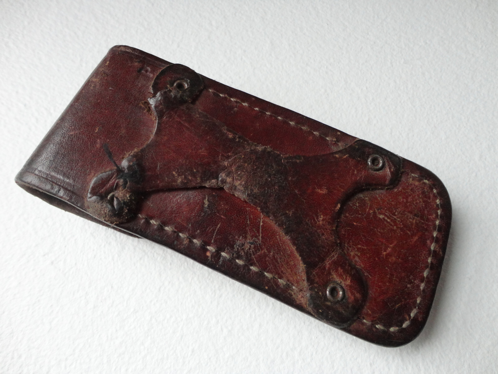 For Parts Or Repair & Damaged: Older Schrade TOOL Leather Multi-Tool Sheath ONLY