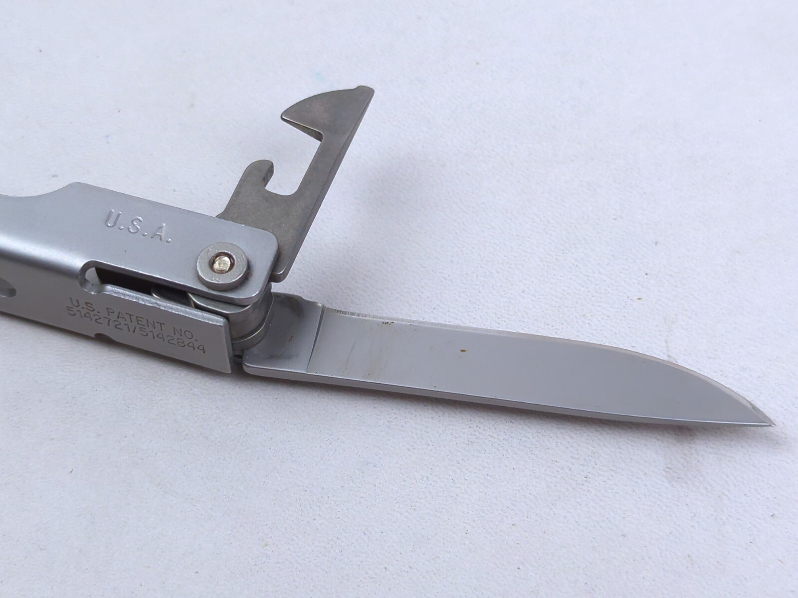 Vintage GERBER Blunt Nose Plier w/ LEATHER Sheath, 9-way Multi-Tool, EDC, USA