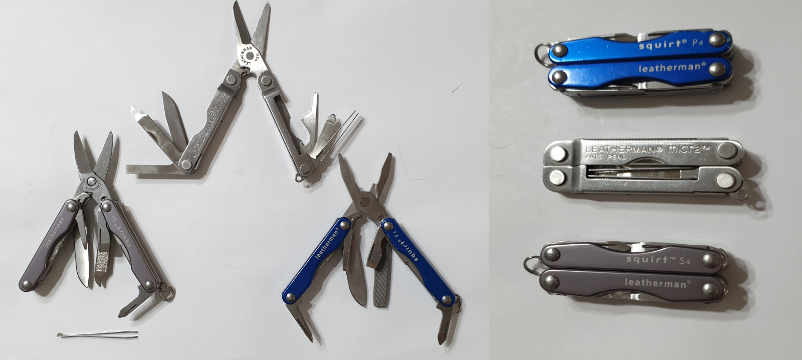 🔥🔥 3X Leatherman Squirt P4 S4 Micra Multi Tool Collectable Keychain Rare Set