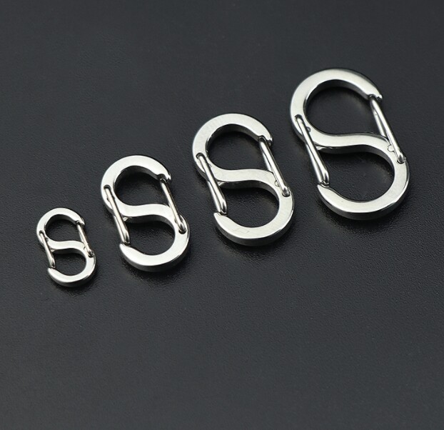 Titanium Alloy Hanging Buckle EDC 8-shape S-shape Hook Clasp For Keychain Ring