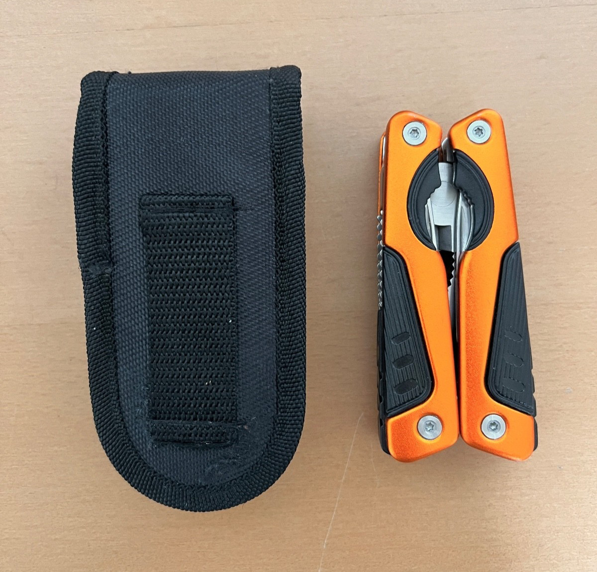 Ozark Trail Outdoors Gear Orange Handle Multi Tool Pliers with Sheath