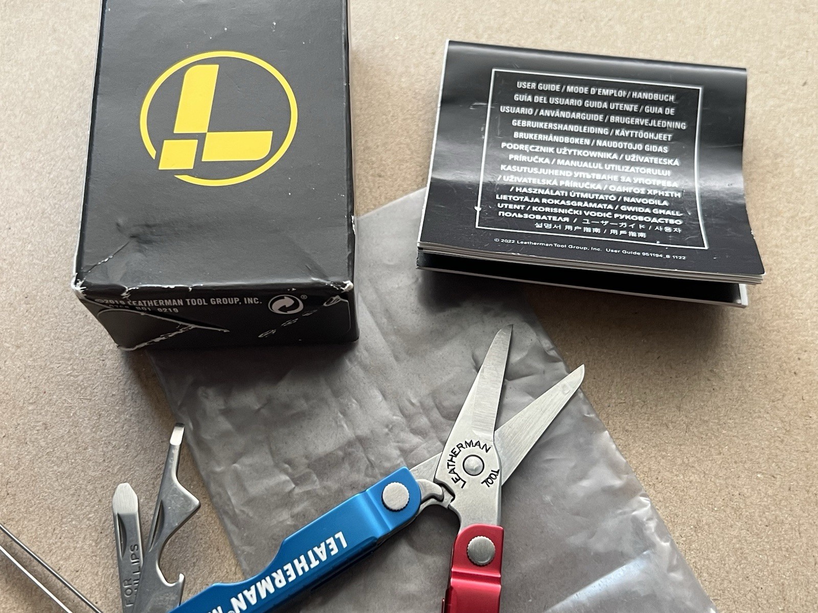 LEATHERMAN Micra – Red & Blue, Mint in Box, Rare.