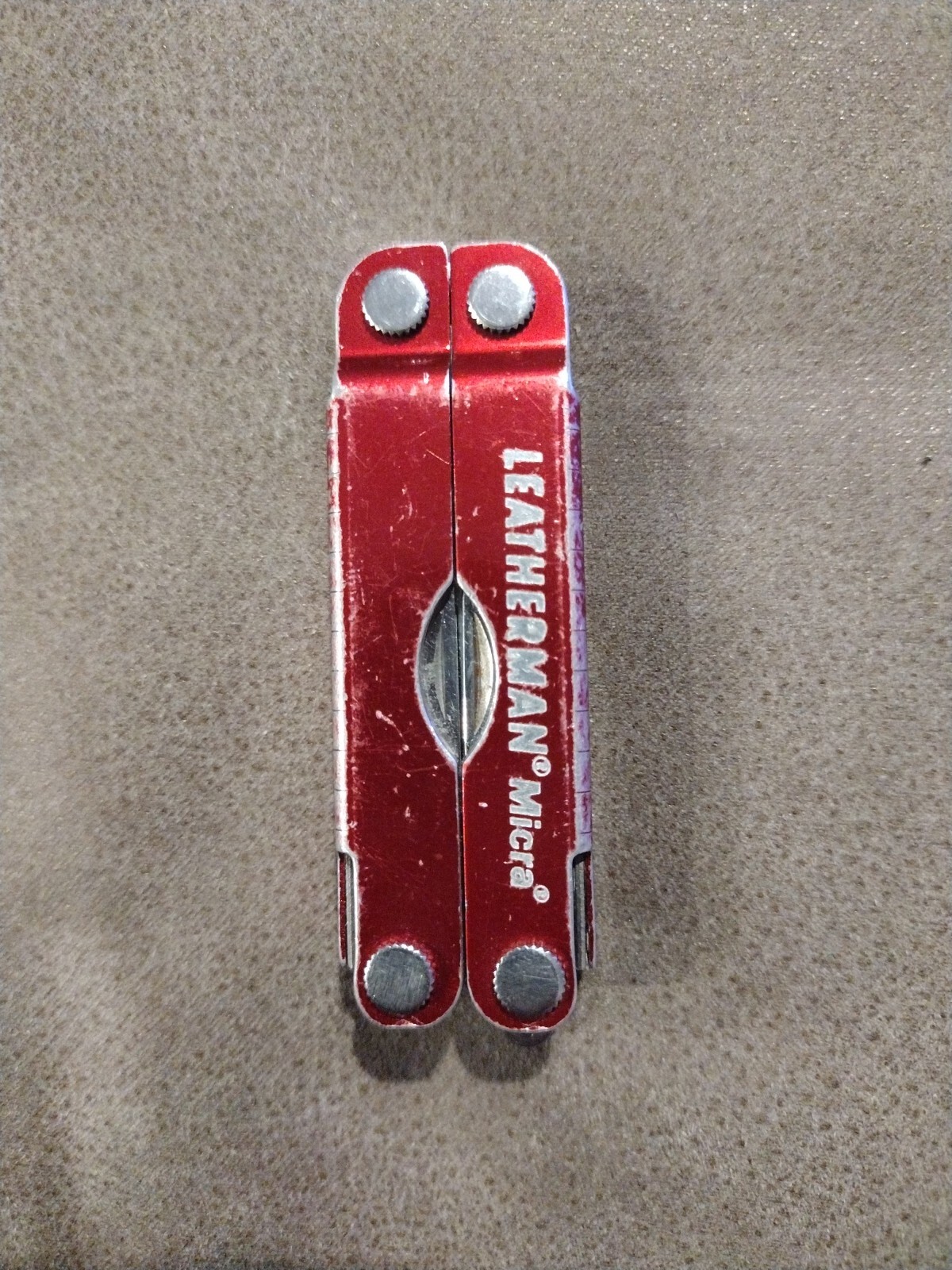 Leatherman Micra Multi-Tool, Knife, Scissors, Key Ring, Red Color in Good Condit