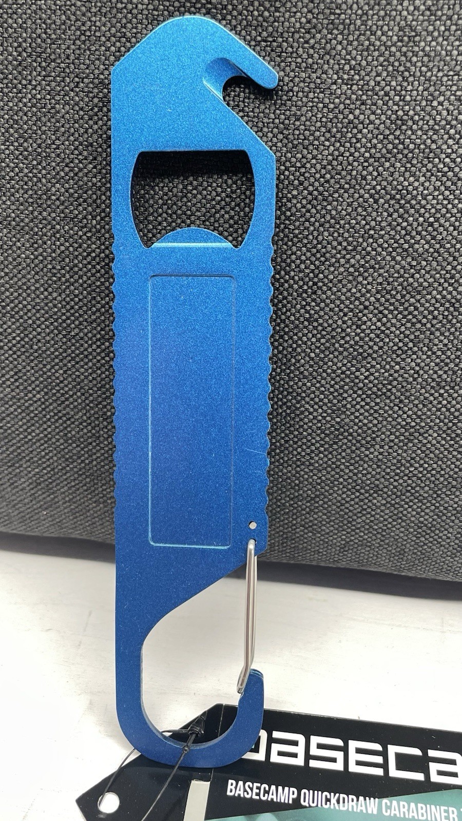 Basecamp Quickdraw Carabiner Tool BC7101, Bottle Opener, Seatbelt Cutter.