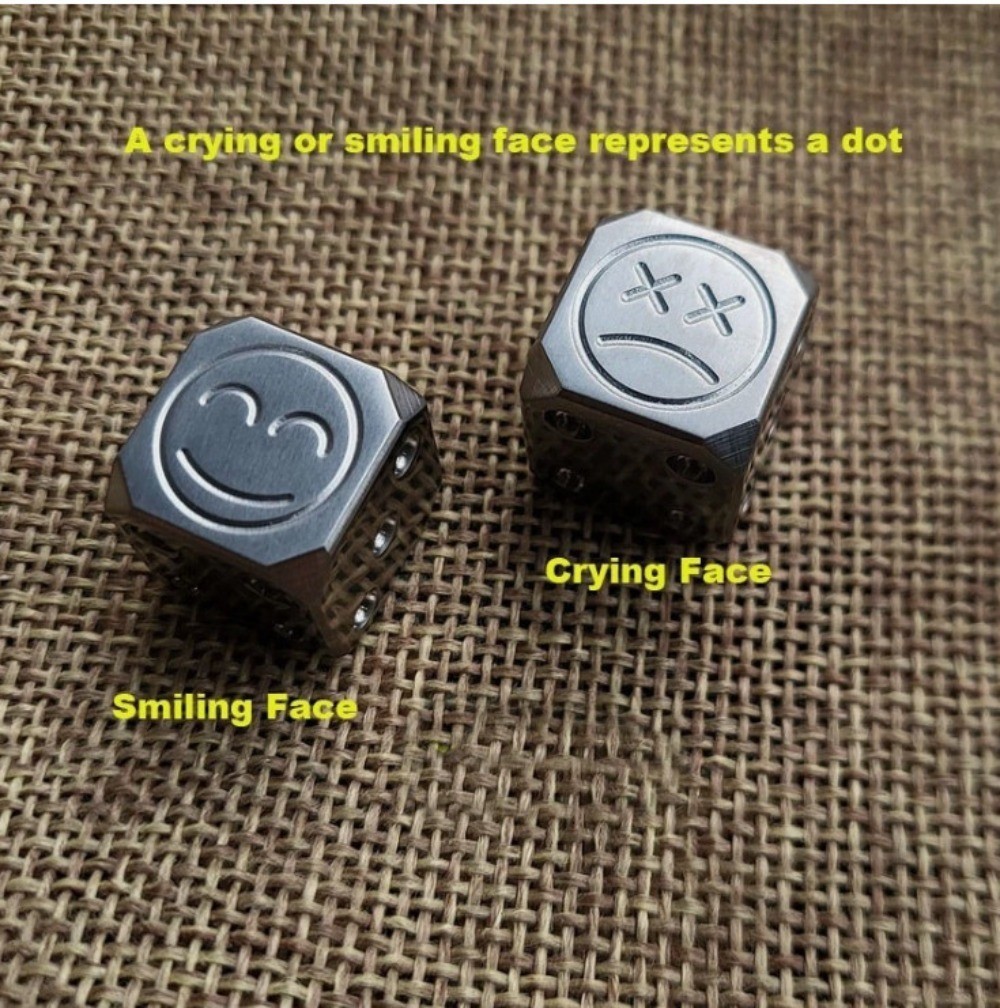 Solid TC4 Titanium Alloy Creative Dice EDC Toy KTV Entertainment Non Fade Gift