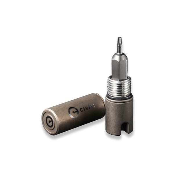 Civivi Key Bit Container Bronze One Piece 6AL4V Titanium Construction C200482