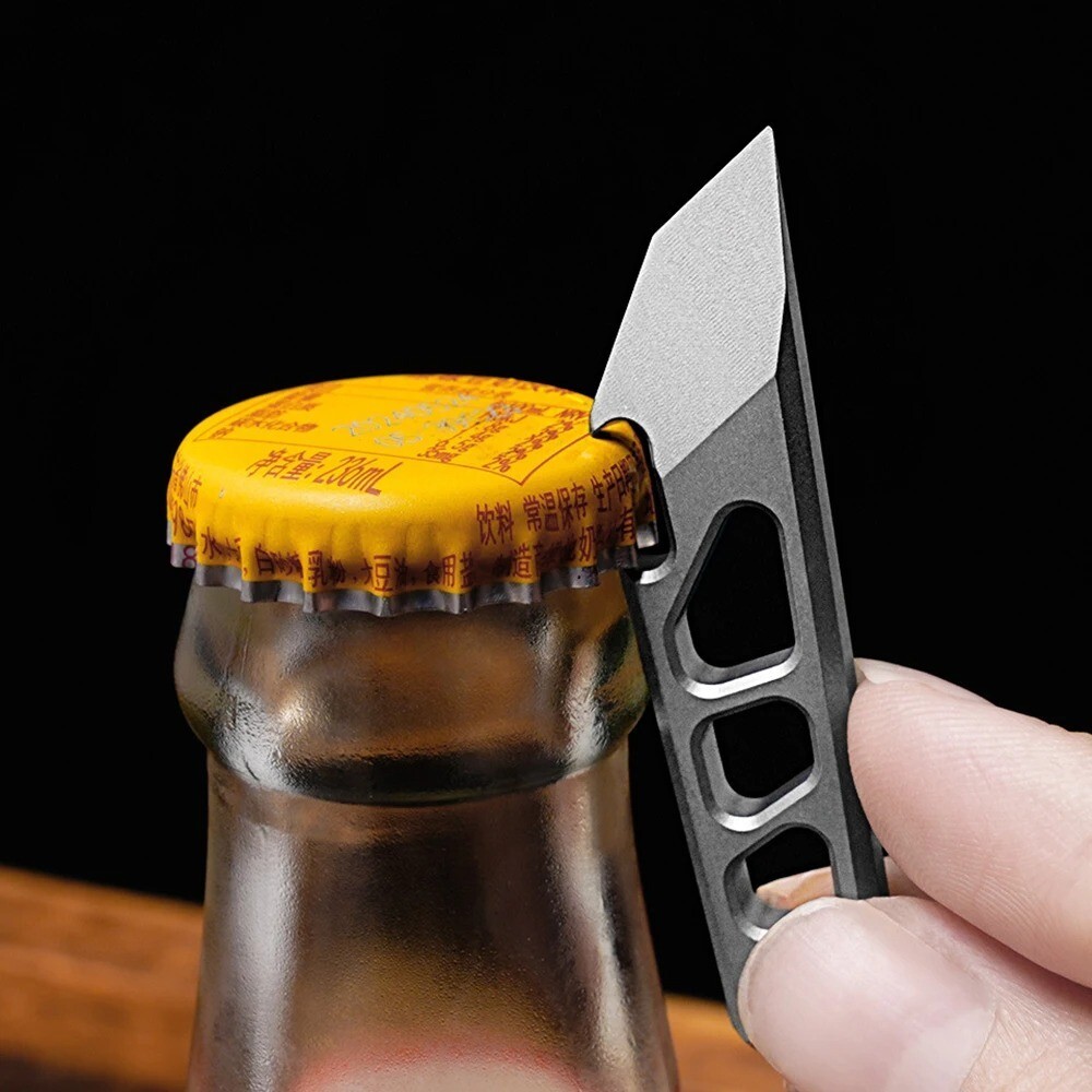 55mm TC4 Titanium Alloy Crowbar EDC Portable Open Tool Bottle Opener Pry Bar