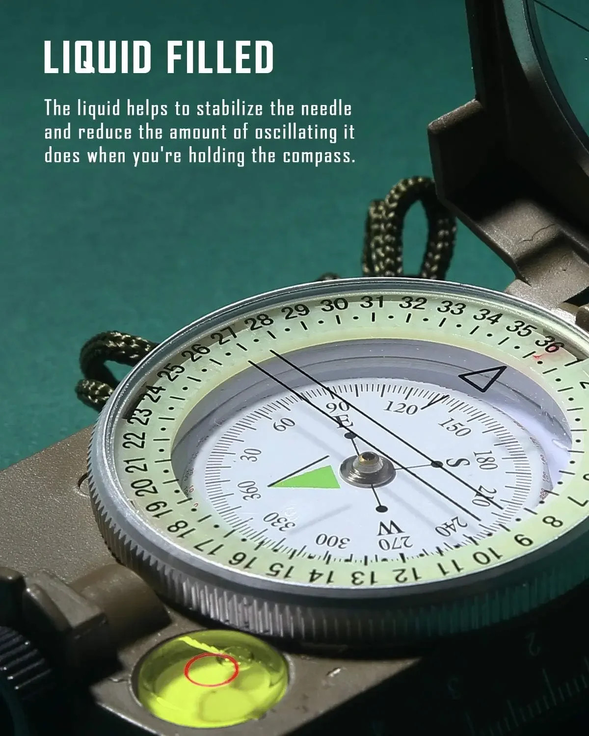 New Compass For Camping,Portable Waterproof Impact Resistant Compass for Hiking