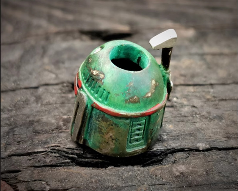 Boba Fett EDC Knife Pendant Outdoor Paracord Lanyard Bead 1PC Handmade Outdoor