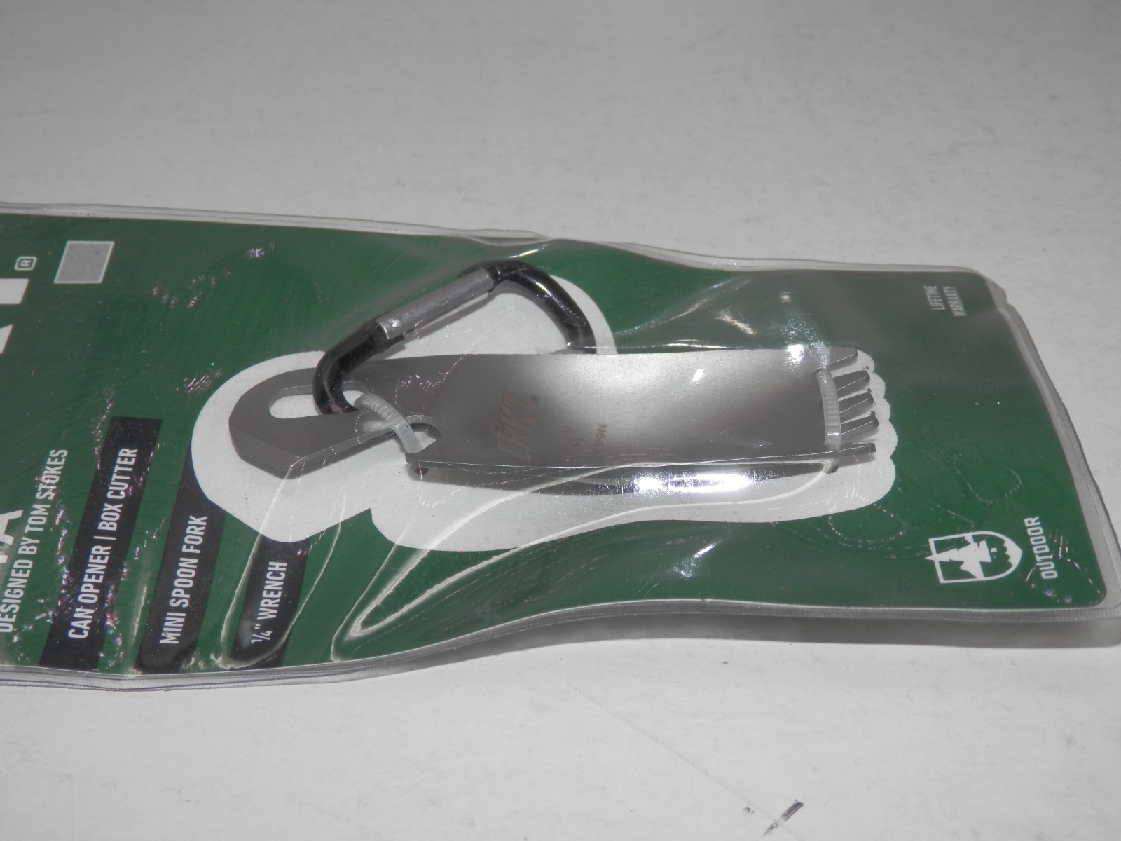 CRKT Iota Multi Tool Can Opener Box Cut Spork Wrench Stainless Steel Clip-On NEW