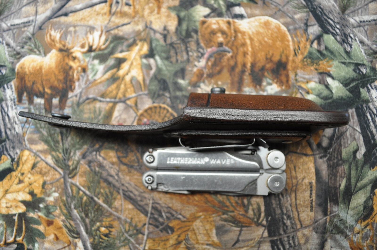 Custom Handmade Sheath With Clip for Leatherman Wave-R. Handed (Sheath Only)