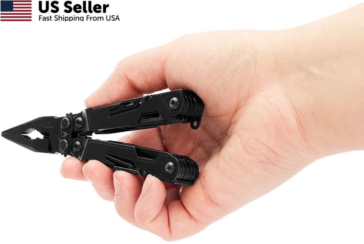 SOG PowerPint Mini Compact Stainless Steel Multi-Tool, 18 One Size, Black