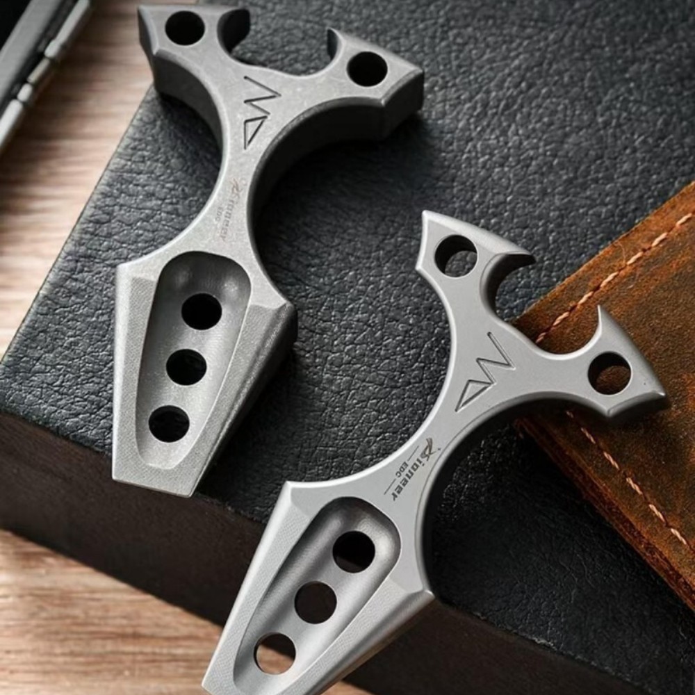 Titanium Alloy Pocket Pry Bar Crowbar Can Bottle Opener Keychain Multi Tools EDC
