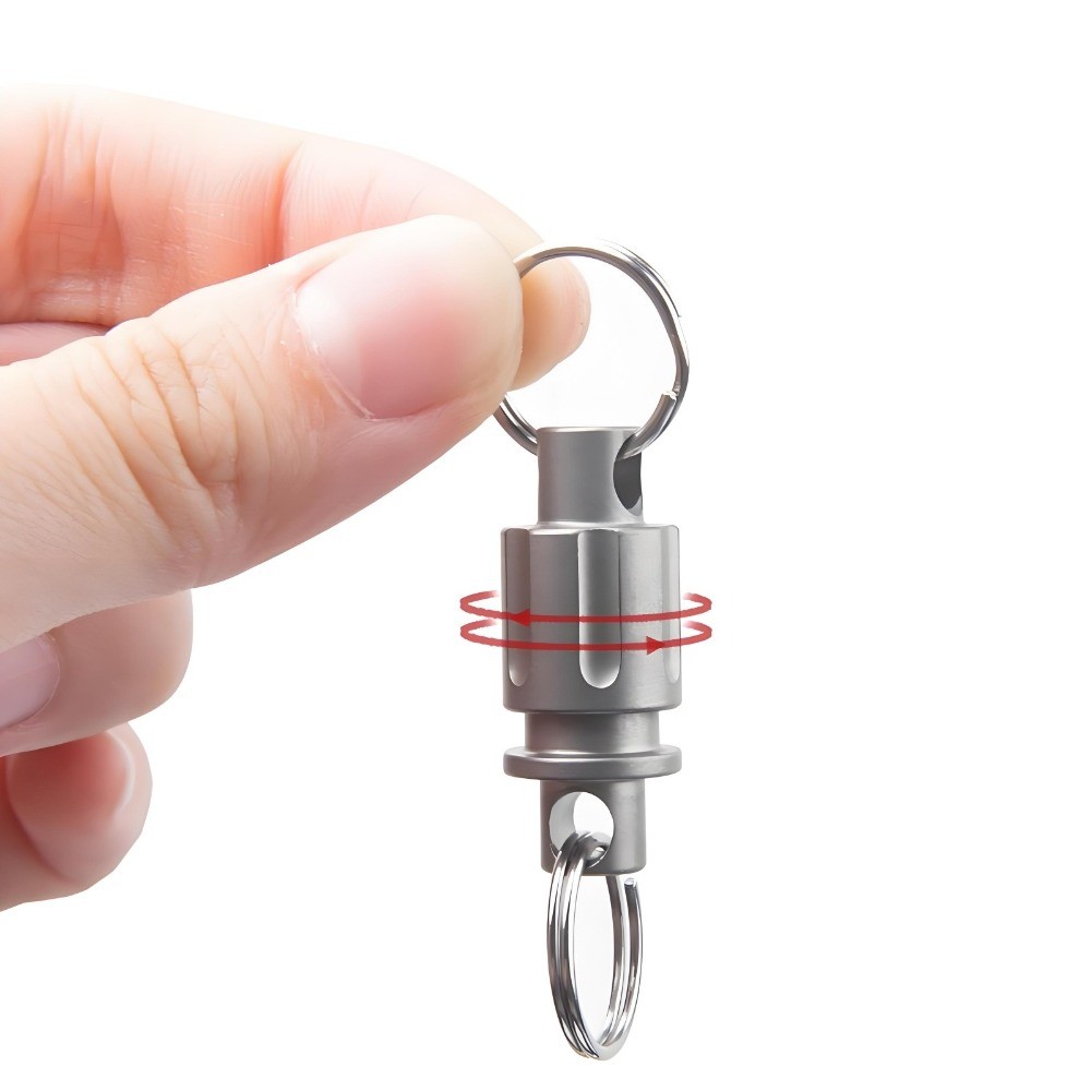 Titanium Alloy Quick Release 360° Swivel Keychain Connector EDC Portable
