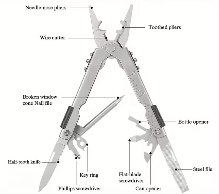 High Quality Multi Tool Pliers with Sheath for Mechanical Work Camping Hiking