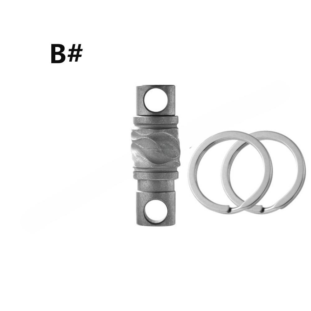 Titanium Alloy Anti-lost Quick Release Hanging Buckle Elastic Keychain Key Ring
