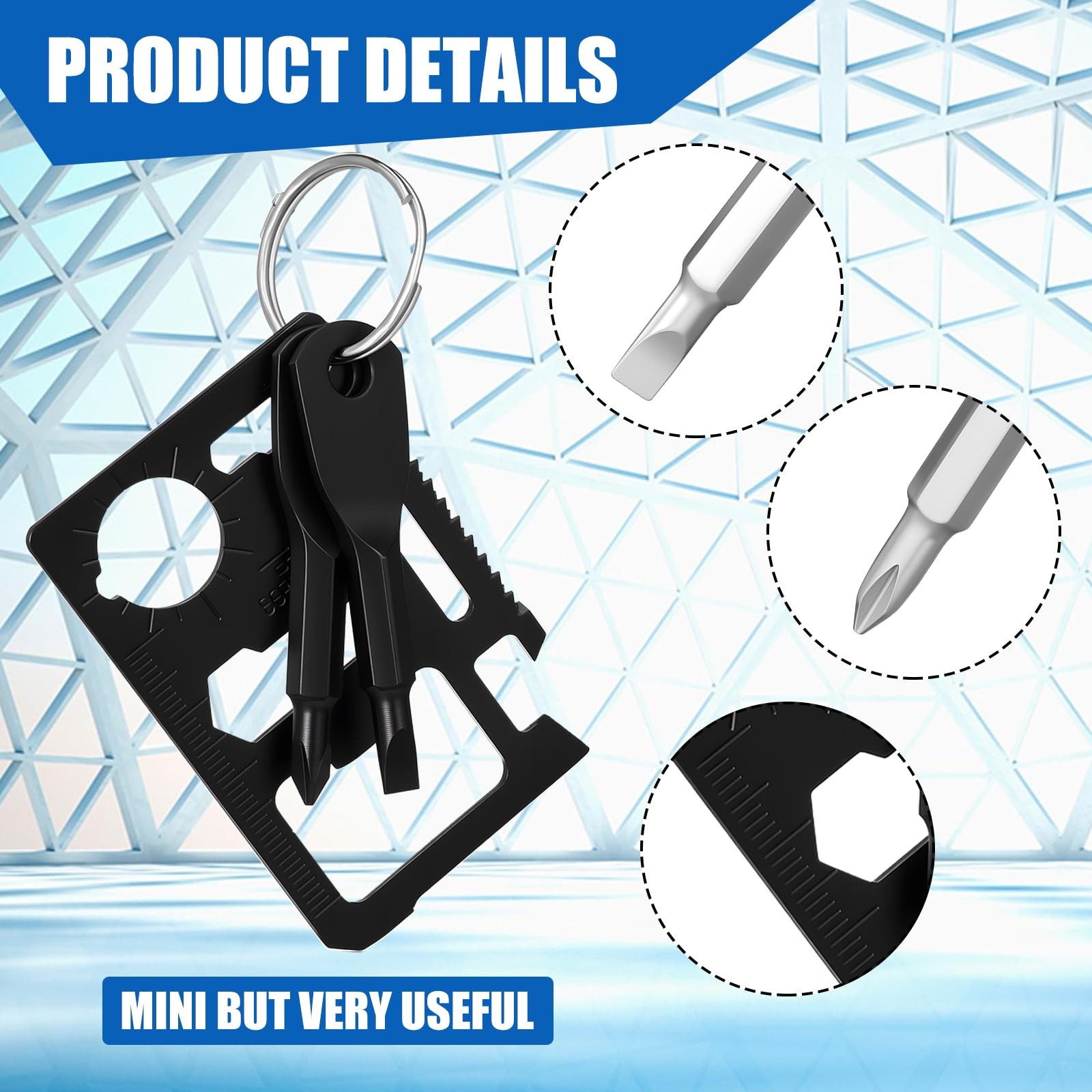 24 Pcs Men Small Gifts Bulk Mini Screwdriver Flashlight Keychain Set Multitoo…