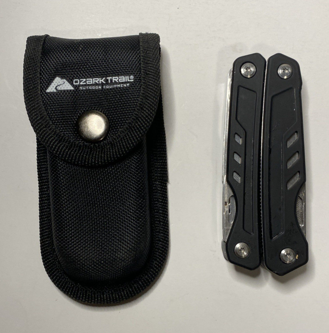 Ozark Trail 17-In-1 Multi Tool Pliers,Wire Cutter,Saw, Knife W/Sheath in Black