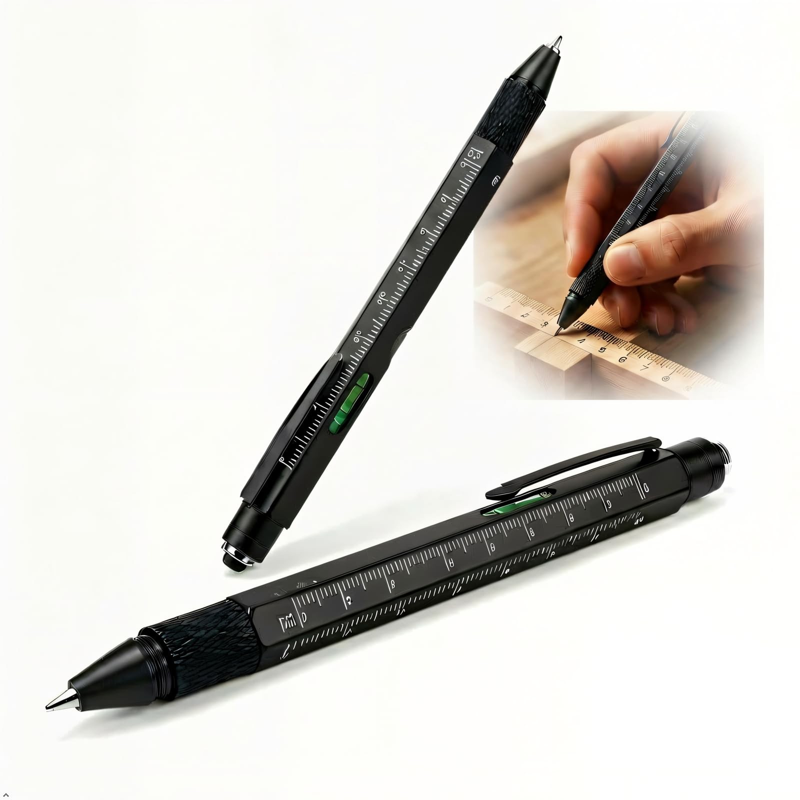 Multi-Tool Pen Set, 2 Pack 10-in-1 Tech Gadget with LED Light, Screwdriver Bi…