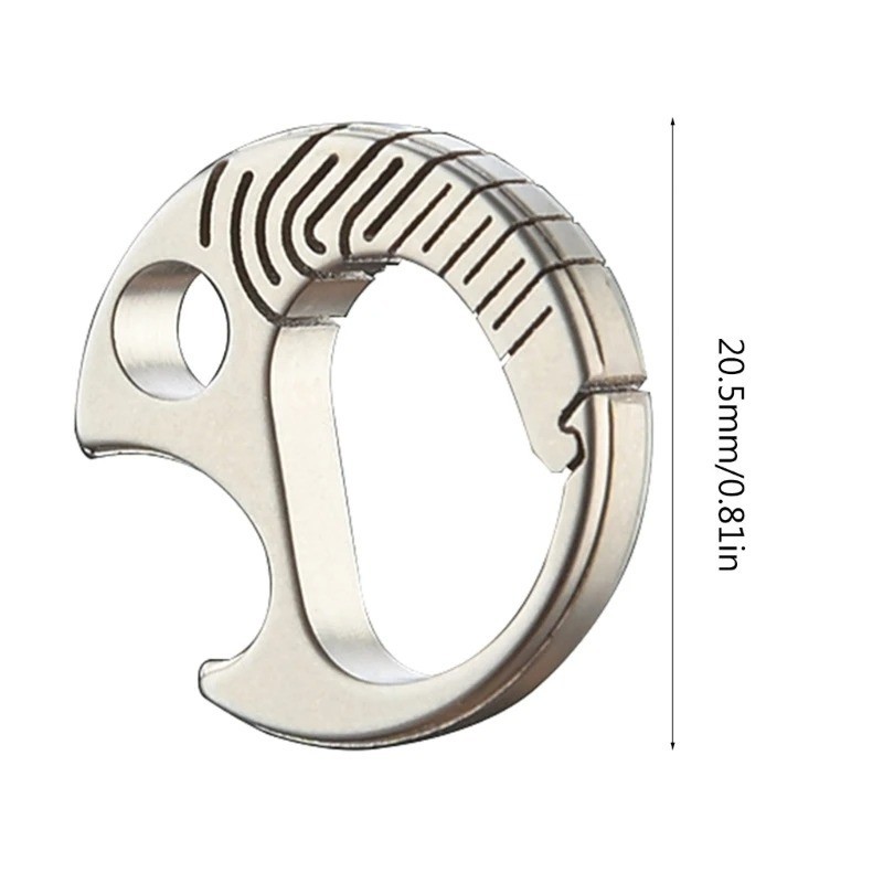 Titanium Carabiner Keychain Quick Release Key Ring Clip Bottle Opener EDC