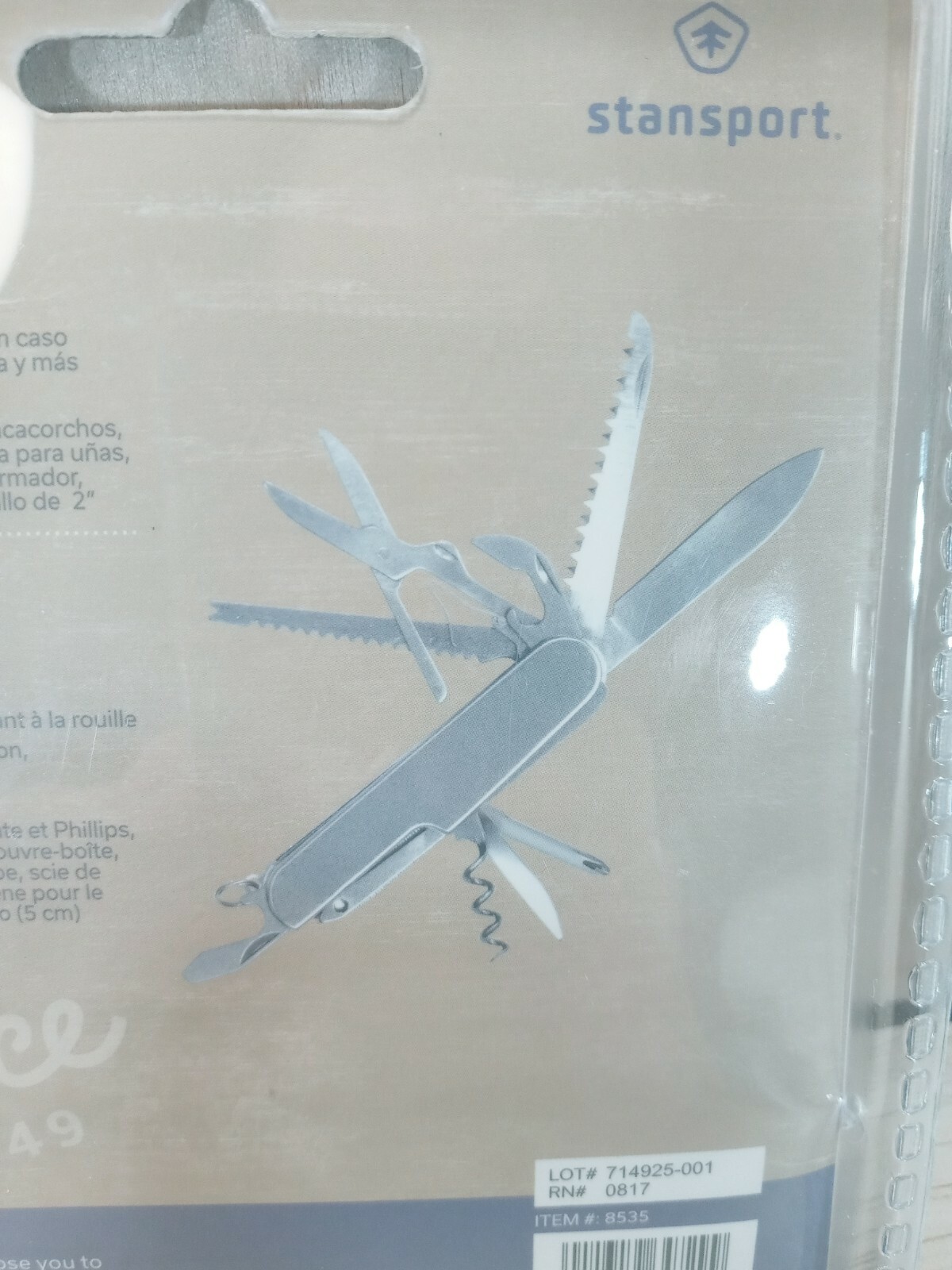 Stansport Multi Tool 12 Function Knife Stainless Steel Rust Resistant Key Ring