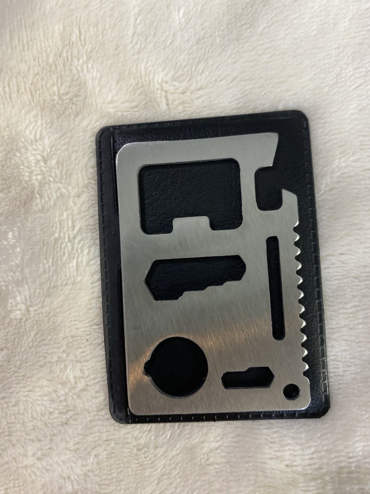 Stainless Steel Multipurpose Pocket Survival Tool Credit Card Size, Outdoor,Camp