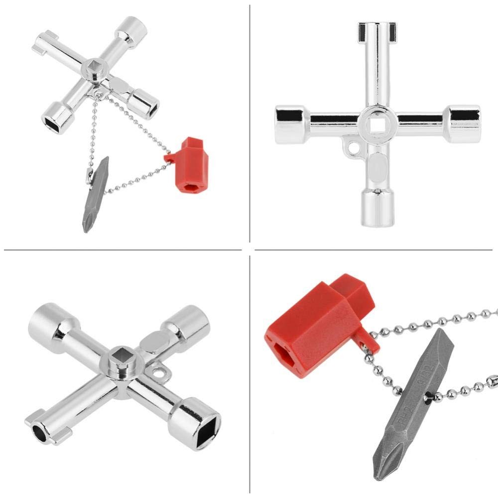 10pcs Universal Intersect Key, Multifunctional 4 Way, Electrical Cupboard Box