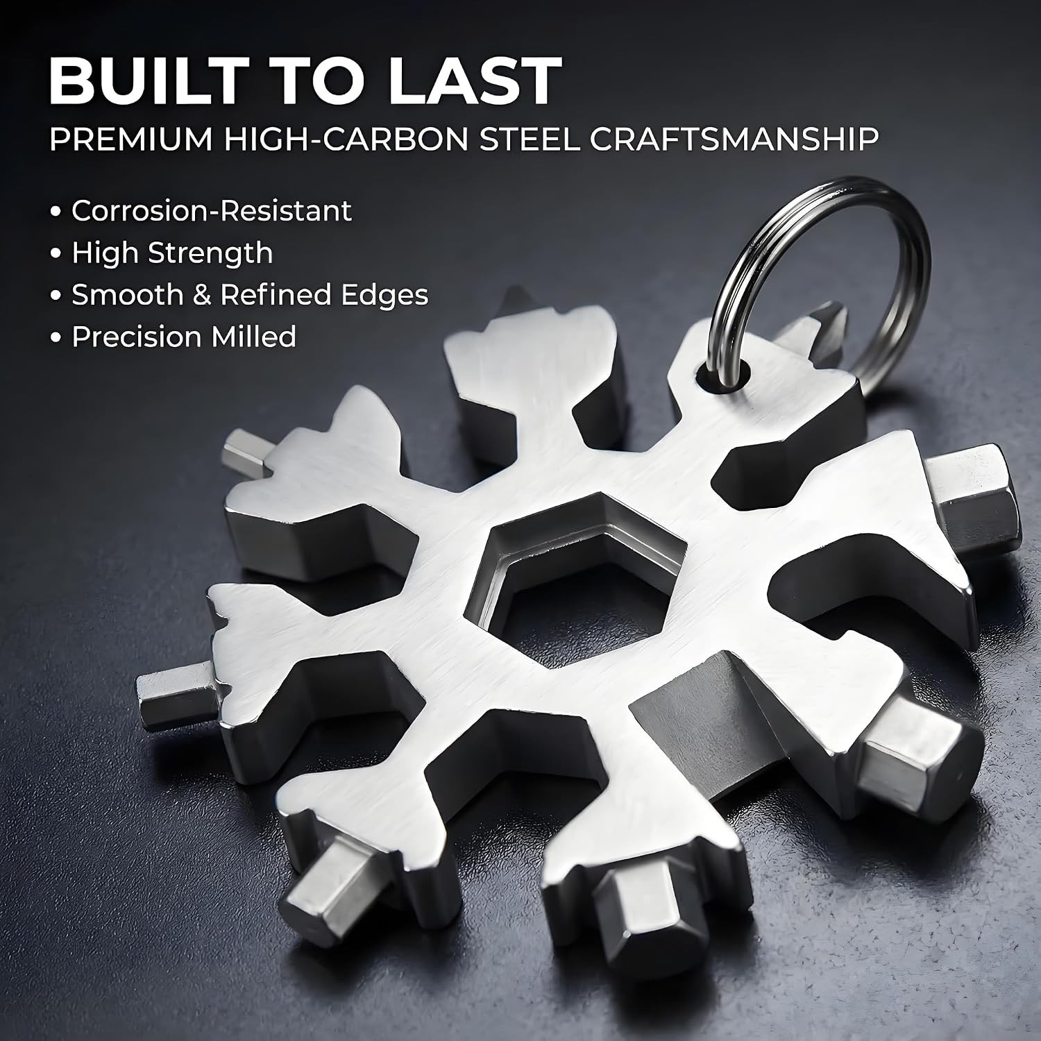 3Packs Snowflake Multi Tool, 18-In-1 Stainless Steel Snowflake Multitool for Bot