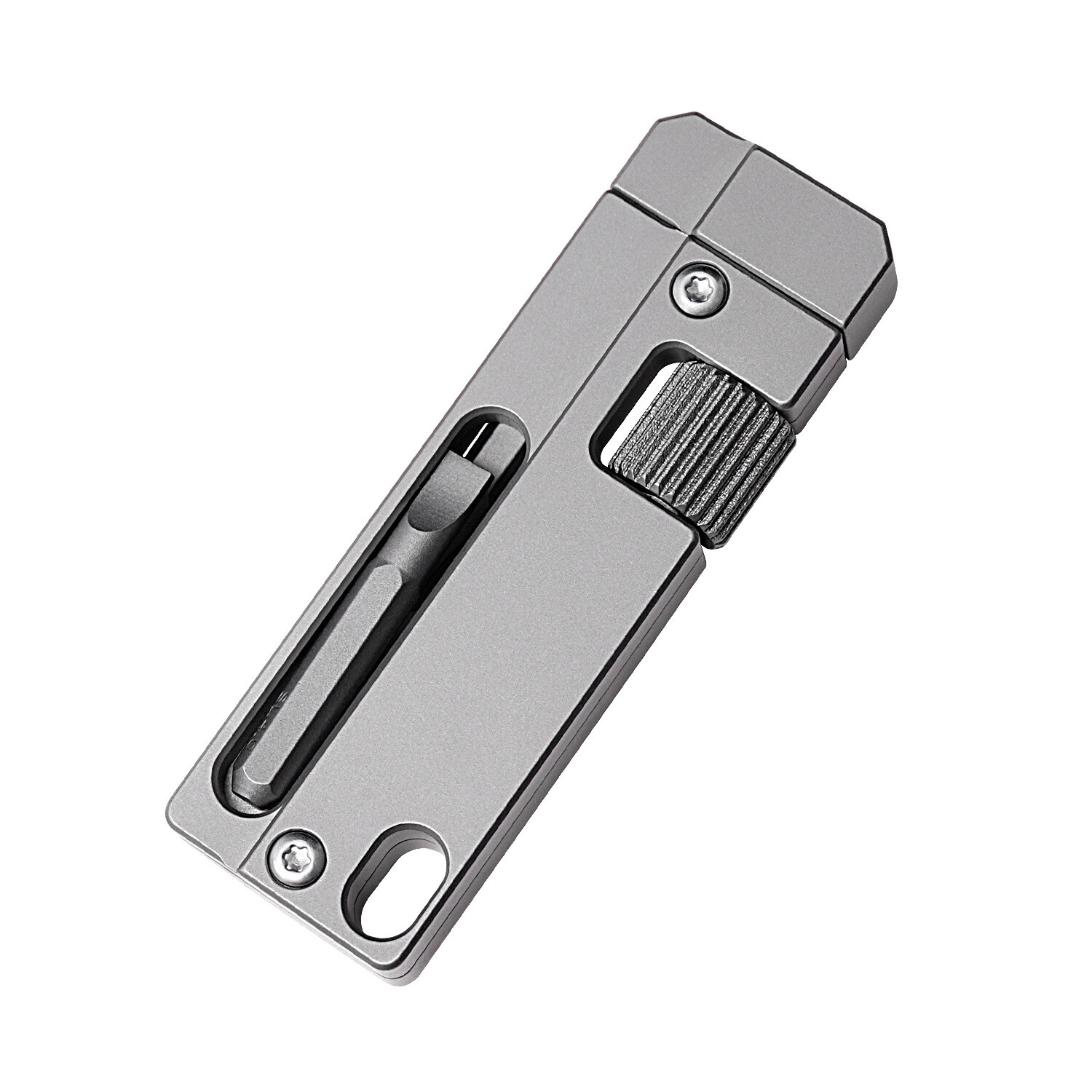 EDC Titanium Alloy Multi Tools Adjustable Wrench Pocket with Bit Holder Keychain