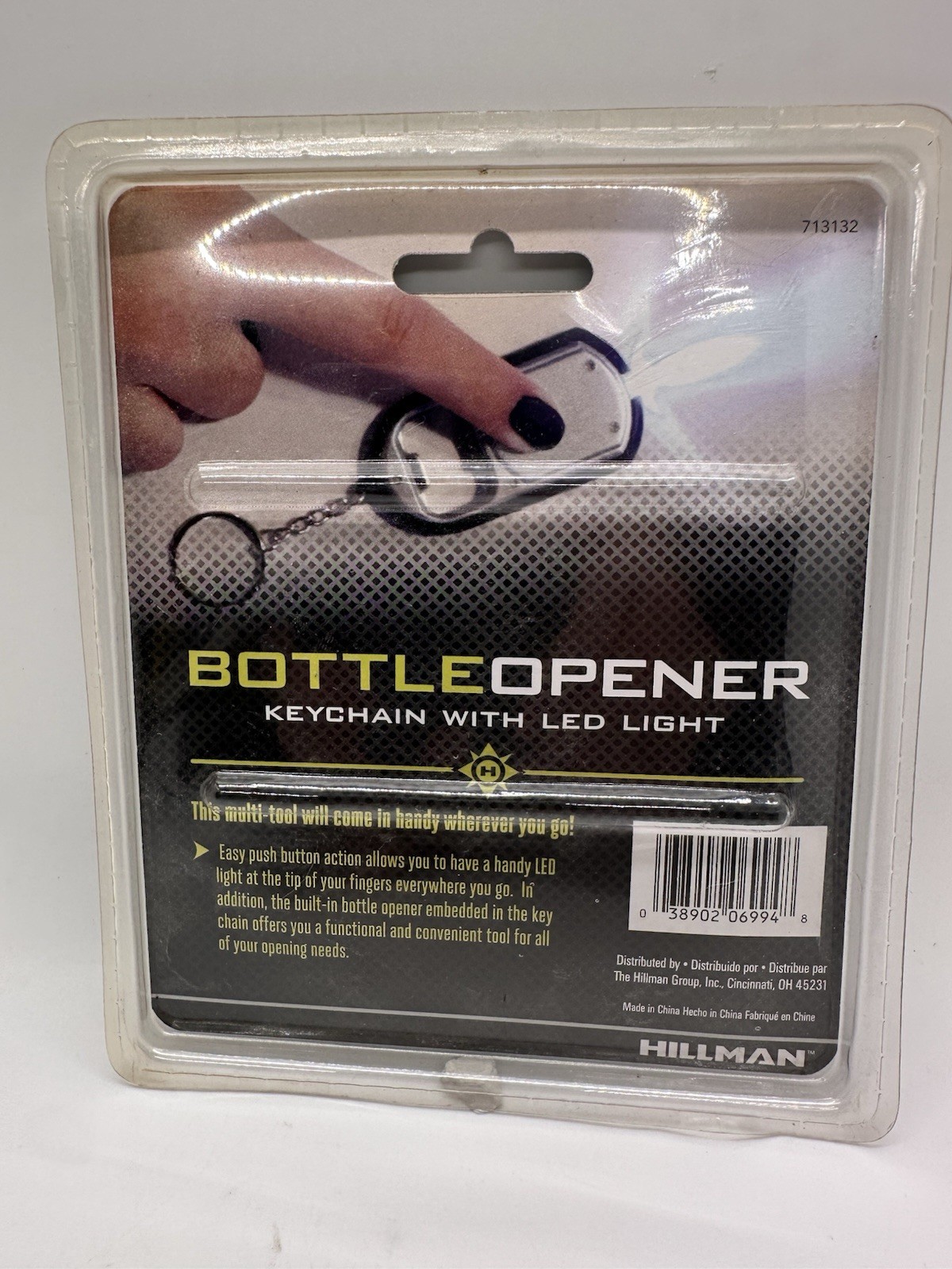 Hillman Bottle Opener Keychain with LED Flashlight Multi-Tool New Sealed