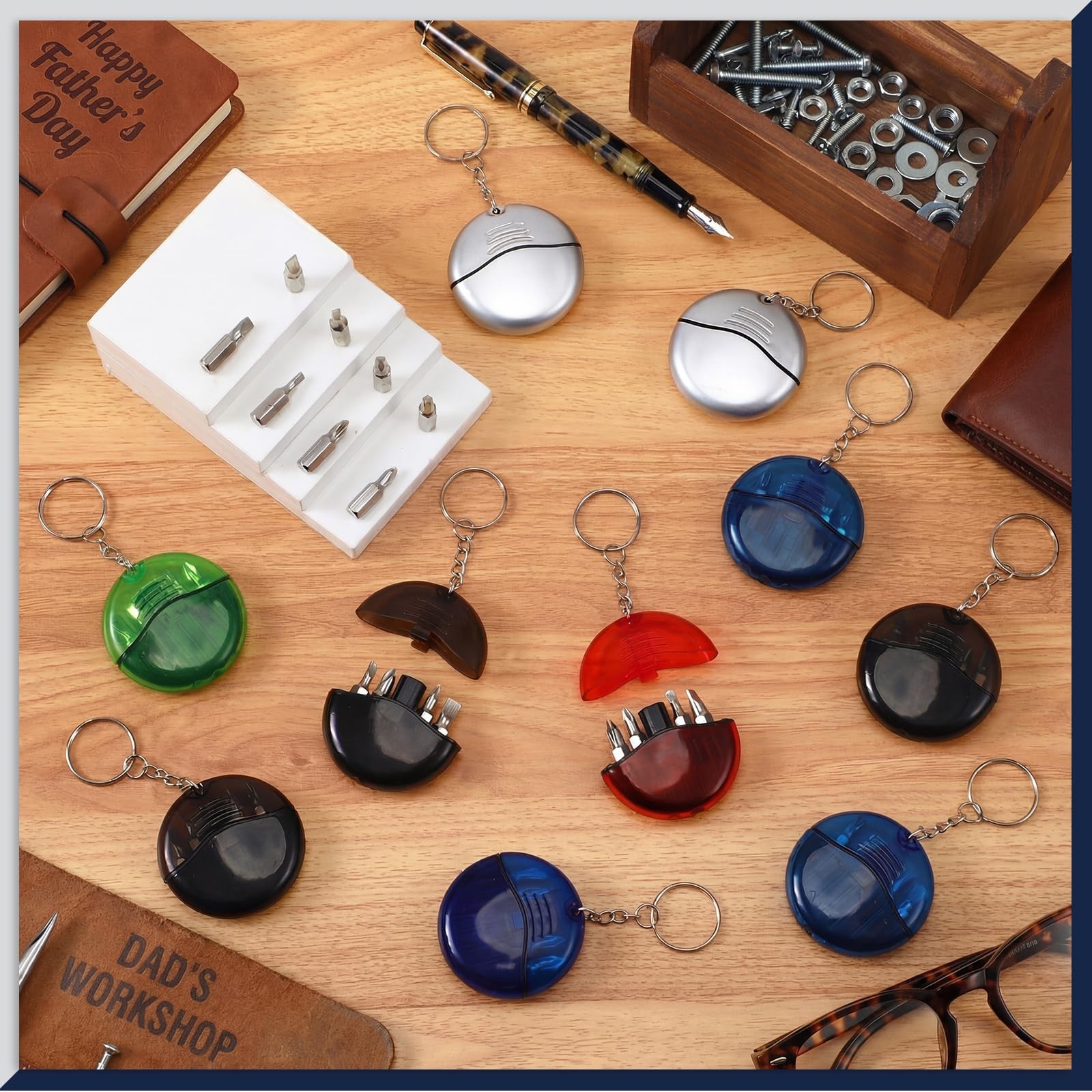 18 Pcs Multi Screwdriver Keychain Tool Set – Portable Gifts for Men, Dad, Husban