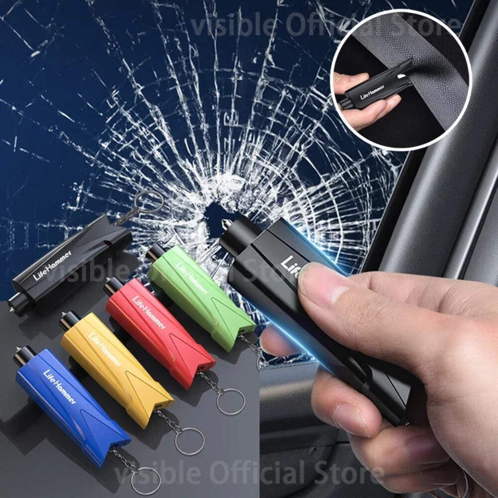 3 In 1 Multifunctional Car Emergency Escape Tool Window Breaker Safety Hammer Po