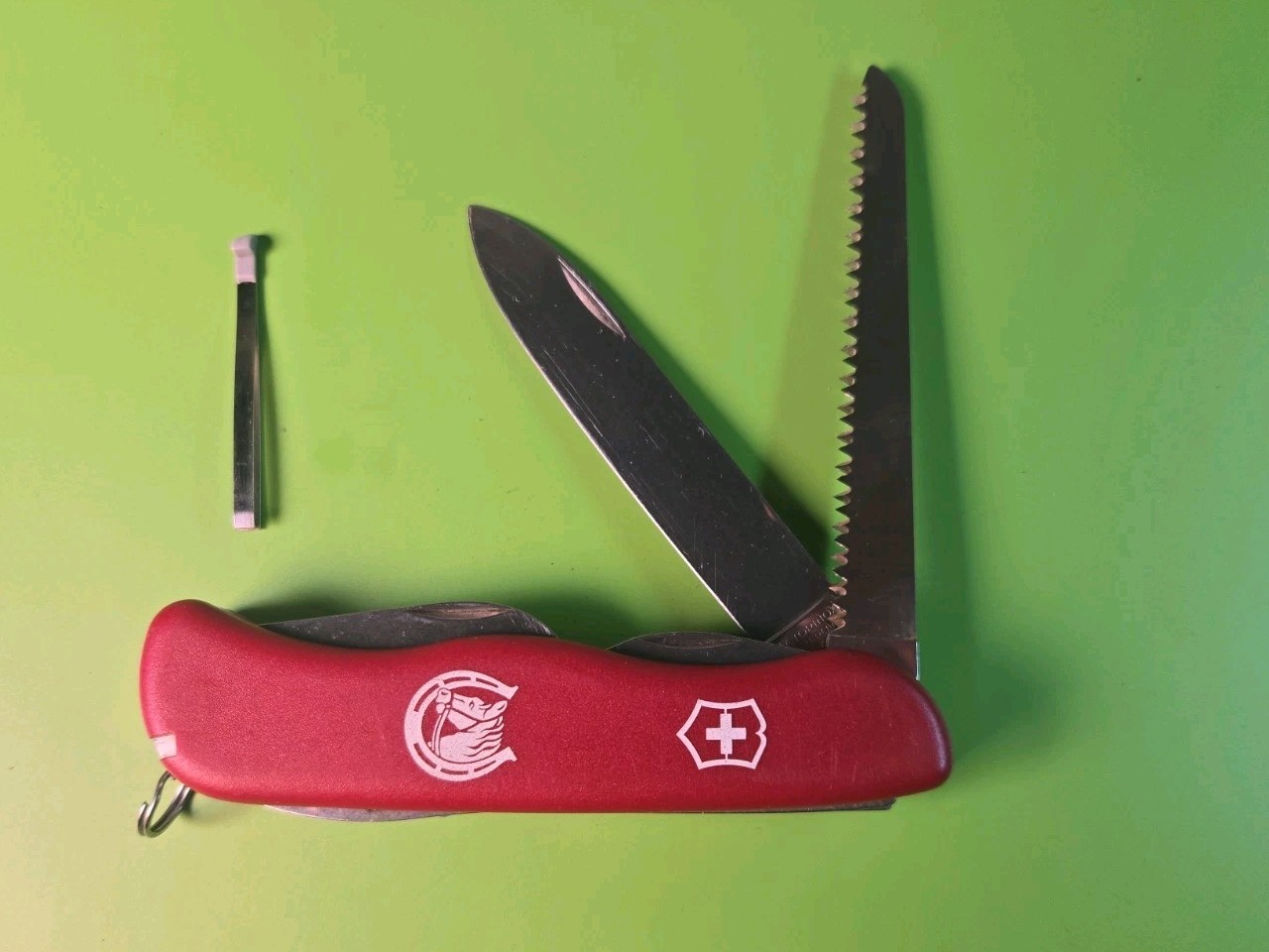 Victorinox Equestrian 111mm Swiss Army Knife – Red Horse Head Logo – Hoof Pick