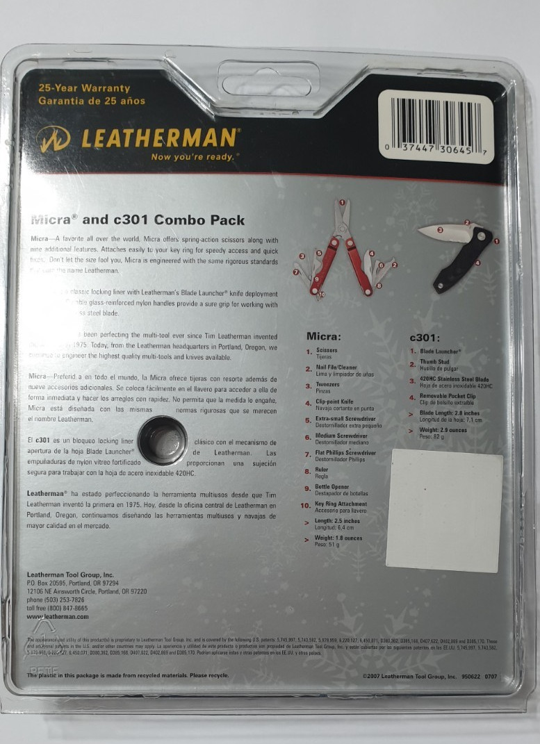 🔥 Leatherman Red Micra + C301 Multi Tool New in Blister Target Rare Retired Set