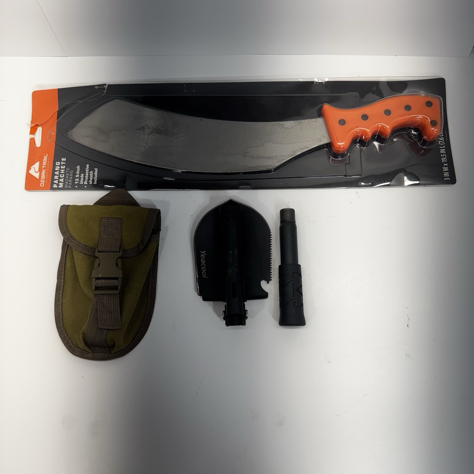 Ozark Trail Parang Machete & Folding Shovel Camping Tool Set w/