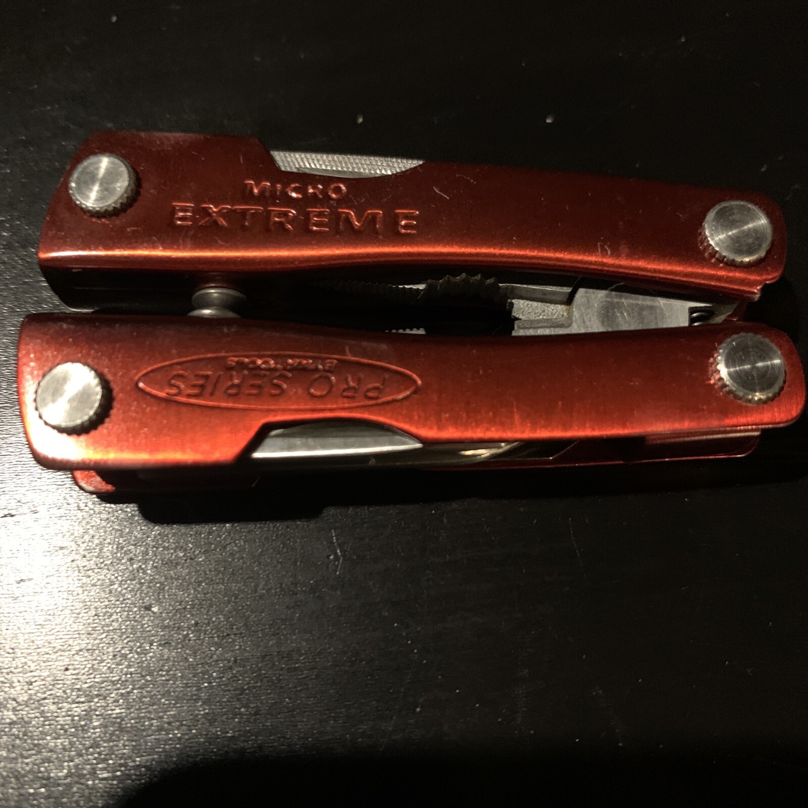 Vintage Micro Extreme Pro Series Multi-tool Red Stainless Steel Titanium Tool