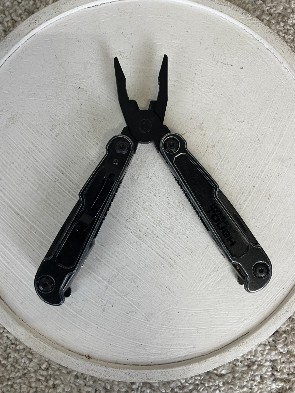 Hyper Tough Multitool Heavy Duty Stainless Steel Non Slip Grip Black