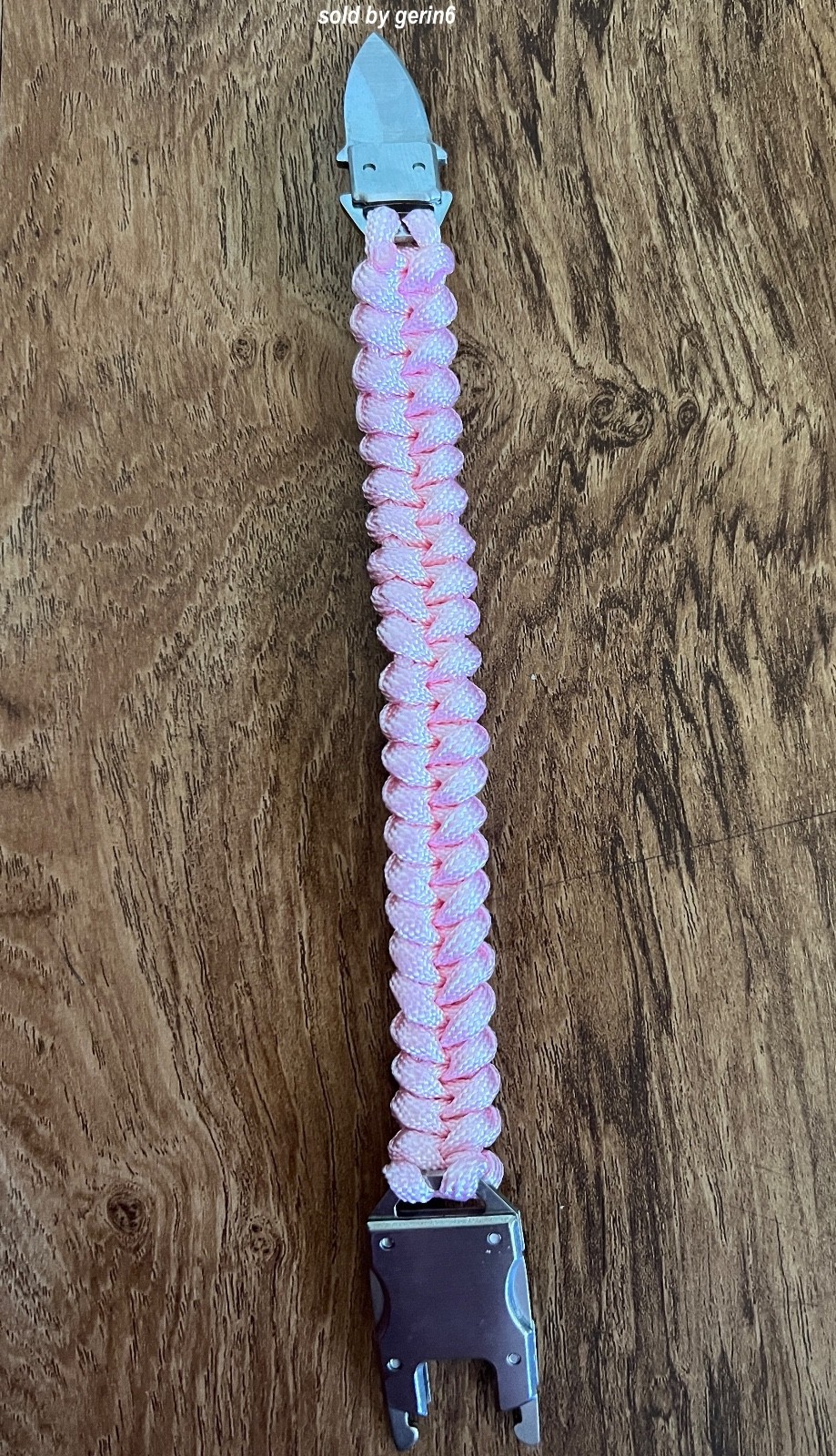 Paracord Emergency Tactical EDC Survival Knife Bracelet, Pink BR5 New