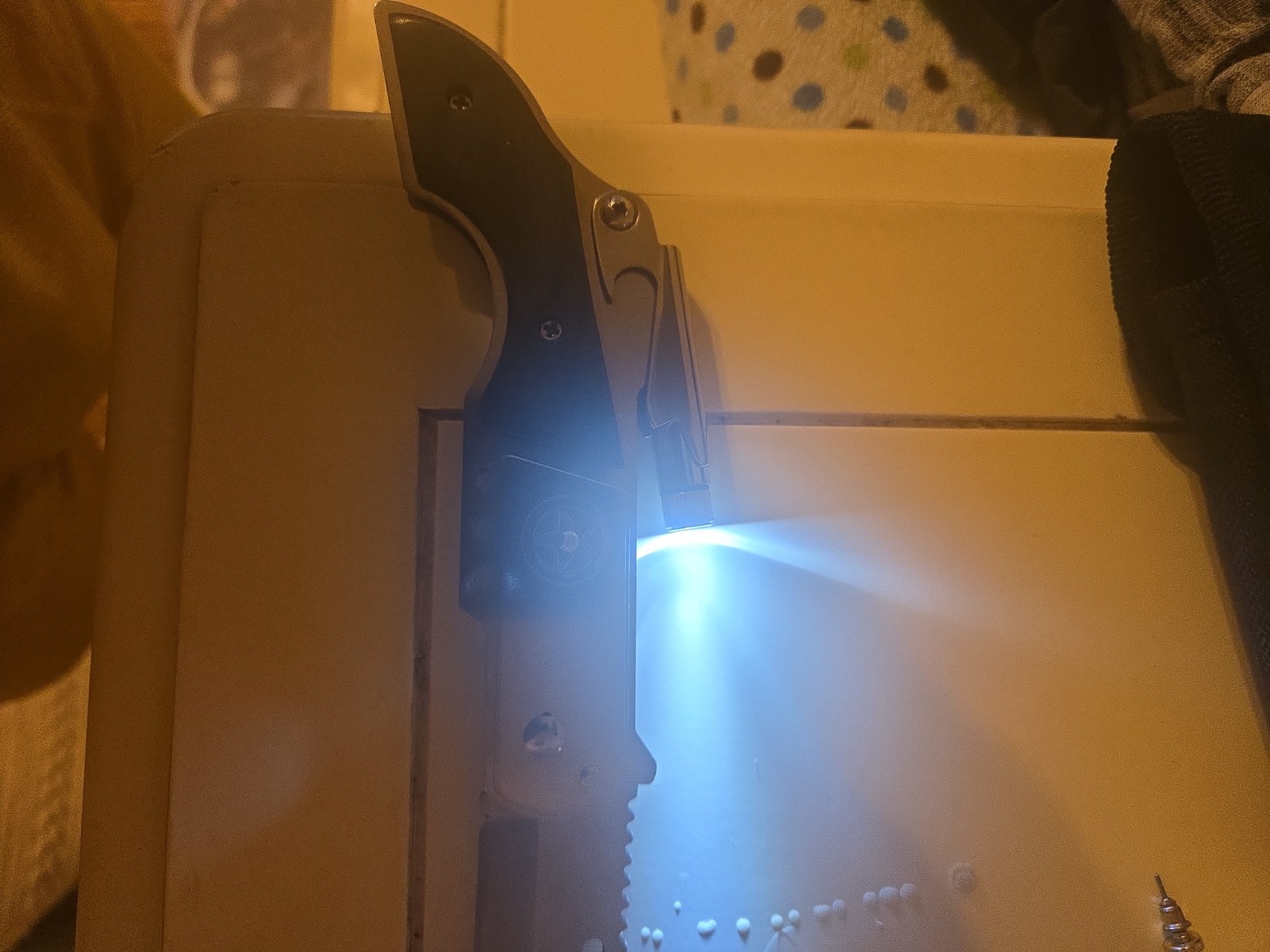 Tactical Folding Knife w/ LED Flashlight Glass Breaker Assisted Open